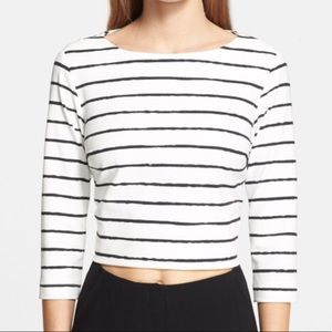 Elizabeth and James Jayren Stripe Crop Top Size XS